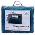 Покрывало 2-спальное, 200х180 см, 100% полиэстер, стеганое, Silvano, Жатка Элегант, сине-зеленое - фото 4