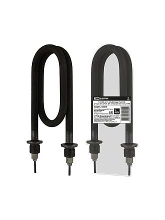 Тэн для воды, углеродистая сталь, 4 кВт, D13 мм, R30 мм, Ф7, G1/2, TDM Electric, SQ2512-0009