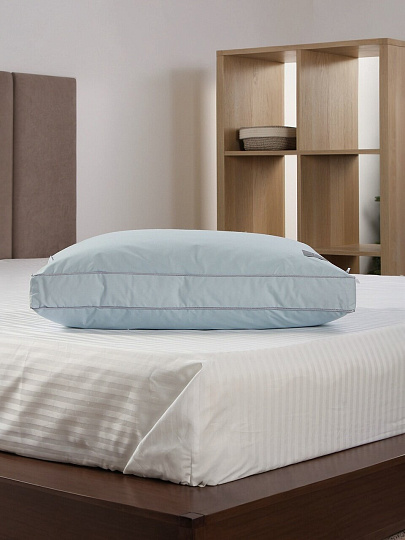 Подушка 50 х 68 см, гусиный пух 90%, перо 10%, Автограф, чехол тик, средняя, Бел-Поль, ПБТав-57