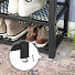 Полка для обуви, ДСП+сталь, 3 секции, 73х30х45 см, с сиденьем, Лофт, LBS73MB - фото 7