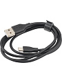 Кабель USB Vixion, VX-02m PRO, microUSB, 2.4 А, 1 м, черный, GS-00028529