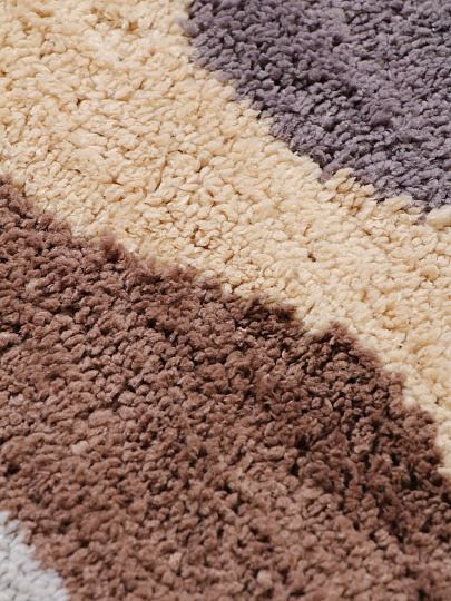 Коврик для ванной, 0.48х0.78 м, полиэстер, коричневый, Silvano, Волна, Y4-11467