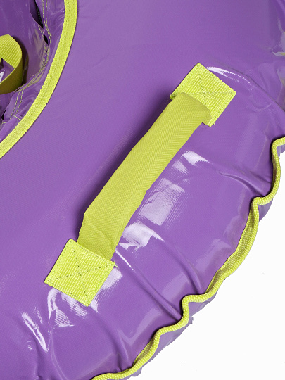 Санки-ватрушка Nika, Фиолетово-лимонный, 95 см, 100 кг, с буксировочным тросом, с ручками, ТБ1К-95/ФЛ