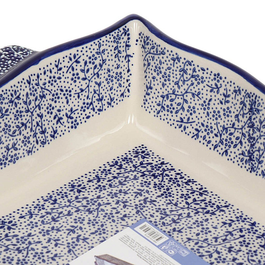 Форма для запекания керамика, 25х39 см, прямоугольная, синяя, Attribute, Eclipse blue, ABK103-SRT-B