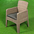 Мебель садовая Green Days, кофе с молоком, стол, 90х90х76 см, 4 кресла, подушка, 150 кг, 250+008-lght coff - фото 3