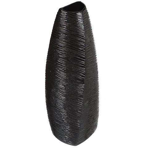 Ваза для цветов керамическая настольная 38 см, Скала Дерево черная