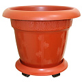Горшок для цветов пластик, 30 л, 48.7х48.7х42 см, на колесах, Милих, Тюльпан-5, 07045