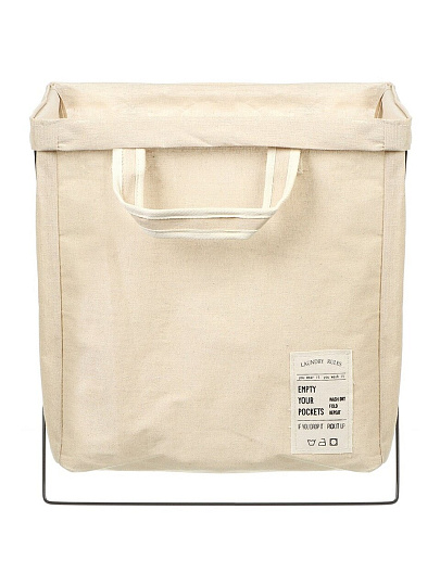 Корзина для хранения белья и вещей, 25х40х46 см, прямоугольная, бежевая, A290120