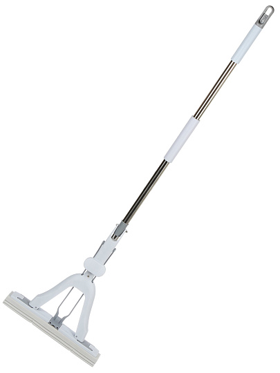 Швабра с отжимом, губка PVA 38см, Bclean, телескопическая ручка 135см, A260068