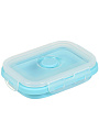 Контейнер пищевой пластик, 350 мл, 13х12х3 см, голубой, прямоугольный, складной, Y4-6486 - фото 3