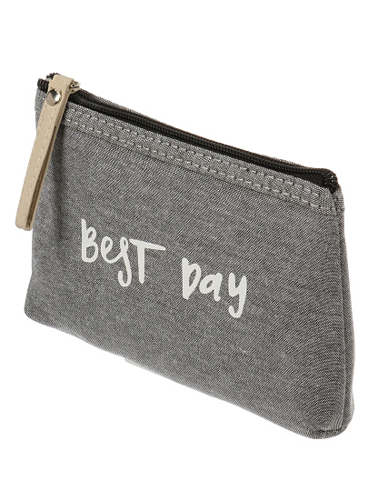 Косметичка 19х3х11 см, хлопок, A080099, прямоугольная, застежка молния, в ассортименте