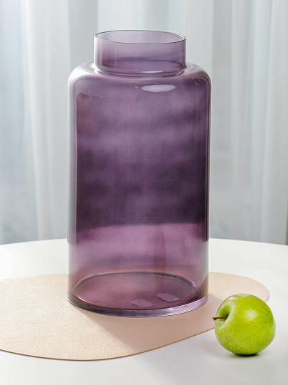 Ваза стекло, настольная, 34.5х19 см, Evis, Баклажан, 2875