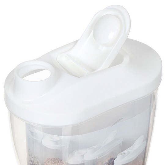 Банка для сыпучих продуктов, пластик, 1 л, с крышкой, U8001-1