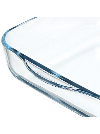 Форма для запекания стекло, 22х25.6х6 см, 2 л, прямоугольная, с крышкой, Borcam, 59034GREY