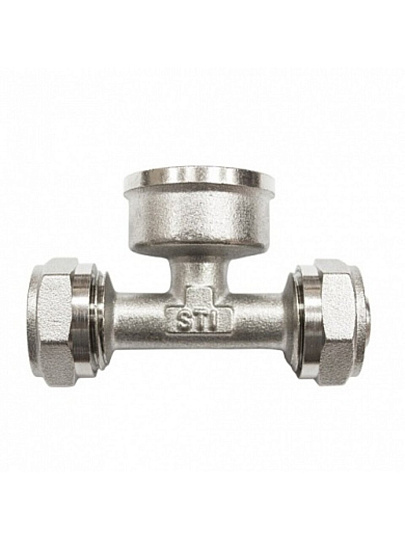 Тройник 20х3/4"х20 мм, внутренняя резьба, STI