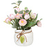 Цветок искусственный декоративный Букет роз, в кашпо, 16 см, розовый, Y6-2053 - фото 2