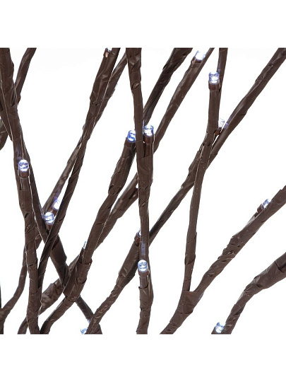 Набор веток со светодиодами холодный белый свет, на батарейках, 3 ветки, по 20 LED на каждой, 70 см, Y4-9904