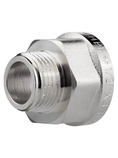 Переходник под прокладку, 1/2-3/8, с ребордой, внутренняя/наружная, для гибкой подводки, индивидуальная упаковка, MPF