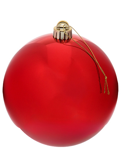 Елочное украшение Шар, 3 шт, красное, 15 см, пластик, SYQA-0122357A