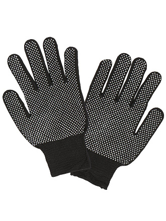 Перчатки полиэстер, ПВХ покрытие, точка, 15 класс вязки