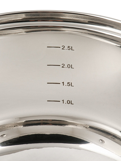 Набор посуды нержавеющая сталь, 12 предметов, кастрюли 1.6, 2.3, 3.2, 5.6 л, ковш 1.6 л, сковорода 24 см, сталь 304, индукция, Daniks, Палома, CW-H027