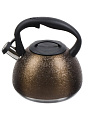 Чайник нержавеющая сталь, 2.7 л, со свистком, матовый, ручка бакелитовая, с силиконовым покрытием, Daniks, индукция, золото, M-084 - фото 7