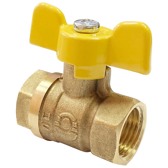 Кран для газа г-г, 1/2&quot;, ручка-бабочка, Valfex