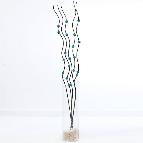 Цветок искусственный декоративный Тинги Шарик, 160 см, синий, JC-7216