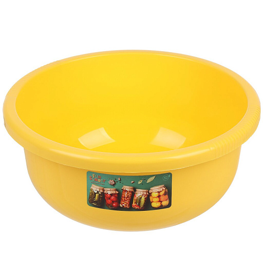 Таз пластик, 6.5 л, круглый, Fun Summer, желтый, Spin&amp;Clean, SC100110613