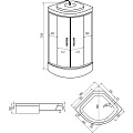 Душевая кабина 90х90х226 см, Erlit, ER350926-C4-RUS - фото 7