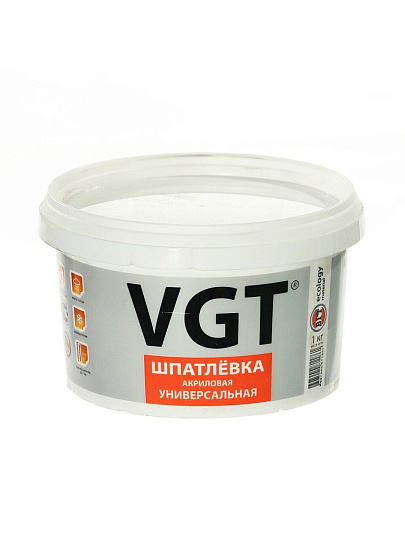 Шпатлевка VGT, акриловая, универсальная, 1 кг