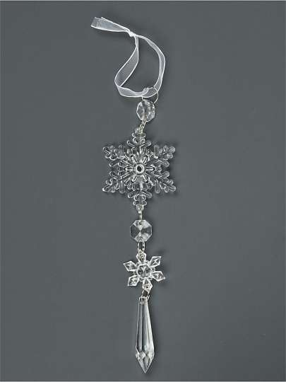 Елочное украшение Снежинка, 18 см, акрил, Y4-13247