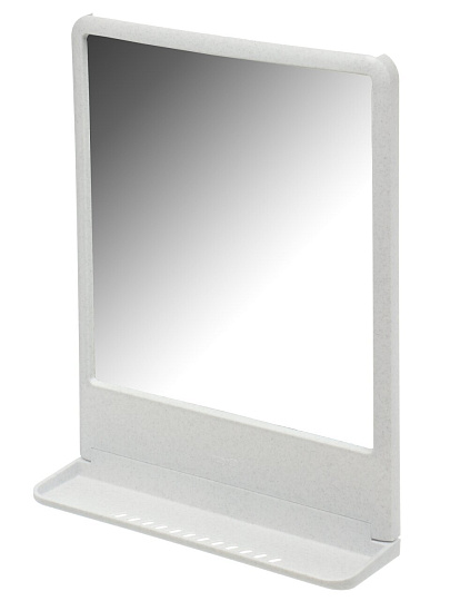 Зеркало 30х40 см, прямоугольное, белый мрамор, с полочкой, Berossi, Tokio, НВ 11504000