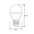 Лампа светодиодная E27, 11 Вт, 95 Вт, шар, 4500 К, свет холодный белый, Ergolux - фото 2