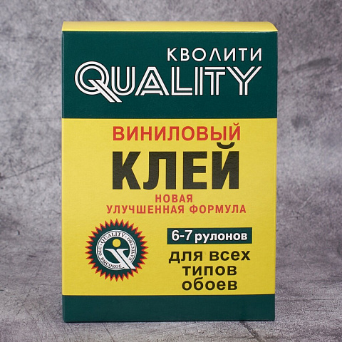 Клей для виниловых обоев, Quality, 200 г, 6-7 рулонов, коробка, 6386