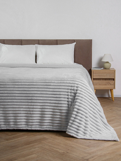 Плед 2-сп, 180х200 см, 280 г/м2, микрофибра, 100%пэ, Silvano, Милан, серый