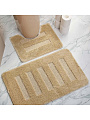 Комплект ковриков для ванной, антискользящий, 2 шт, 0.5х0.8, 0.4х0.5 м, 20 мм, кремовый, Aqua-Prime, Melany
