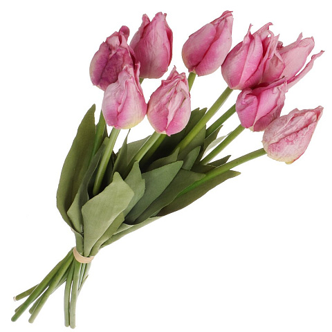 Цветок искусственный декоративный Тюльпаны, 45 см, фиолетовый, Y6-10411