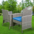 Мебель садовая Эбика, стол, 75х40х36 см, 2 кресла, 1 диван, подушка, 150 кг, C010009 - фото 4