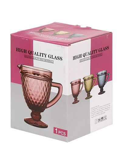 Кувшин стекло, 1.1 л, Y4-3281, синий