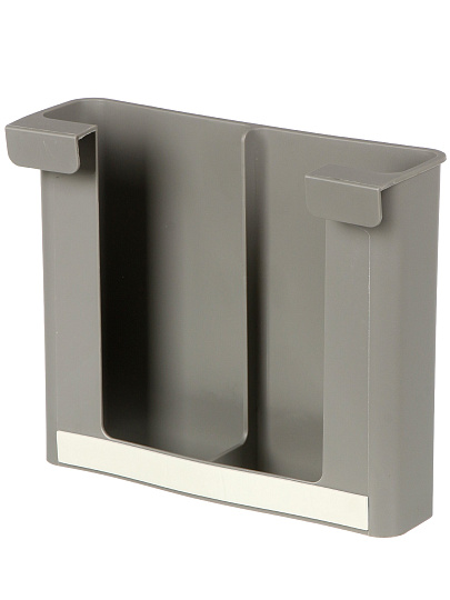 Органайзер для хранения вещей, полимер, 2 секции, подвесной, 26.3х22 см, серый, Y4-11261