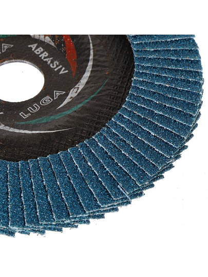 Круг лепестковый торцевой КЛТ2 для УШМ, LugaAbrasiv, диаметр 150 мм, посадочный диаметр 22 мм, зернистость ZK40, шлифовальный