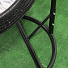 Подвесное кресло Кокон, 1-мест, 65х80х198 см, 100 кг, Green Days, черное, подушка серая, TZF-H020-A200H-7 - фото 5