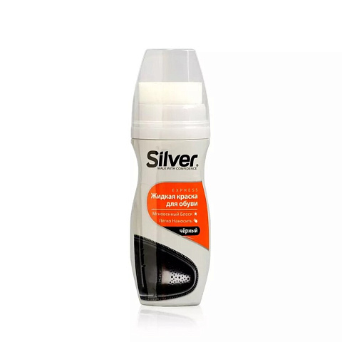 Крем-краска Silver, для обуви, 75 мл, черный, LS3003-01/LS2003-01