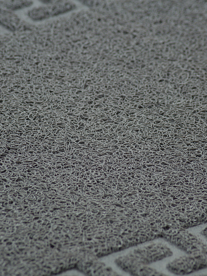 Коврик придверный, 60х90 см, прямоугольный, резина, серый, Spongy Меандр, Sunstep, 38-321