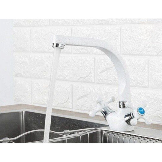 Смеситель для кухни, Frap, с кран-буксой, белый, F5408-8