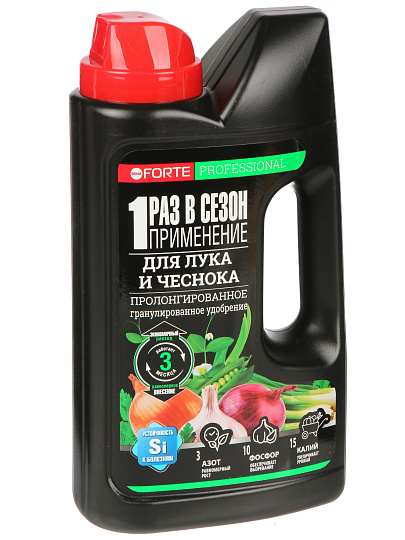 Удобрение для лука, чеснока, с биодоступным кремнием, шейкер, канистра, 1 кг, Bona Forte