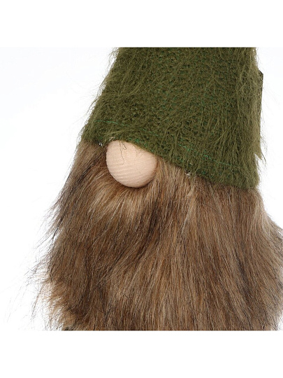 Фигурка декоративная текстиль, Гномик, 9х9х49 см, зеленая, Y4-9518