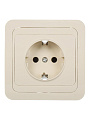 Розетка скрытой установки, 1 гнездо, с заземлением, 16 А, ABS пластик, IP20, слоновая кость, UNIVersal, Валери, Б-В0028 - фото 2