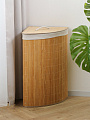 Корзина 35х35х60 см, угловая, плетеная, с крышкой, Y4-9640